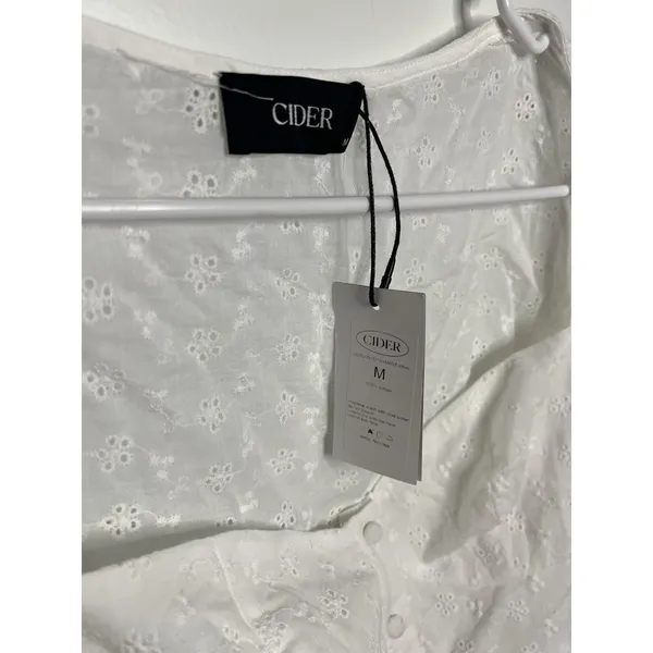 NWT! Cider Med White Long Sleeve‎ Corset Top Vtg style Cottagecore Whimsy - Image 2