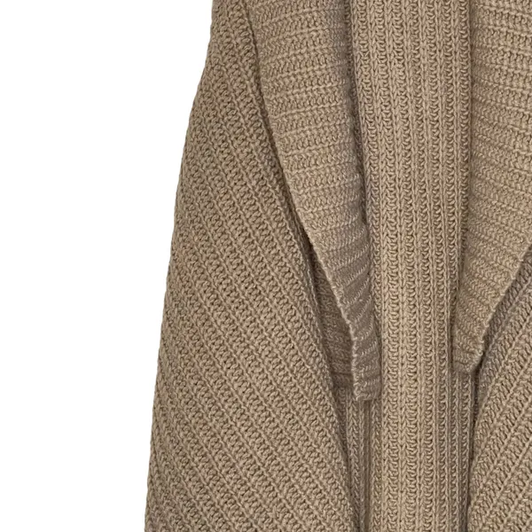Ann Taylor Open Cardigan Sweater Size Small Tan Sleeveless Womens Wool‎ Blend - Image 4
