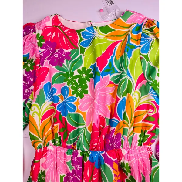 Baltic Born Women’s Large Zaniah Short Dress Floral Botanical Print Colorful New - Image 8