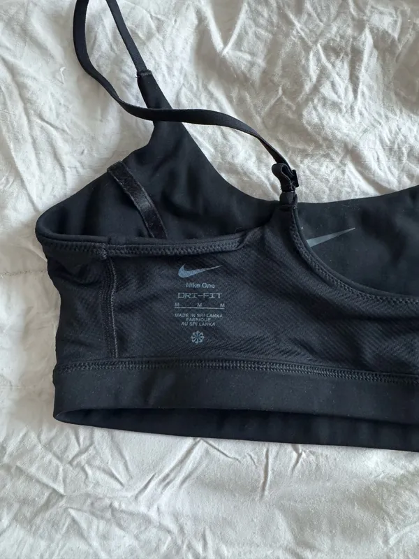 Black Nike Sports Bra Dri-Fit Medium - Image 5