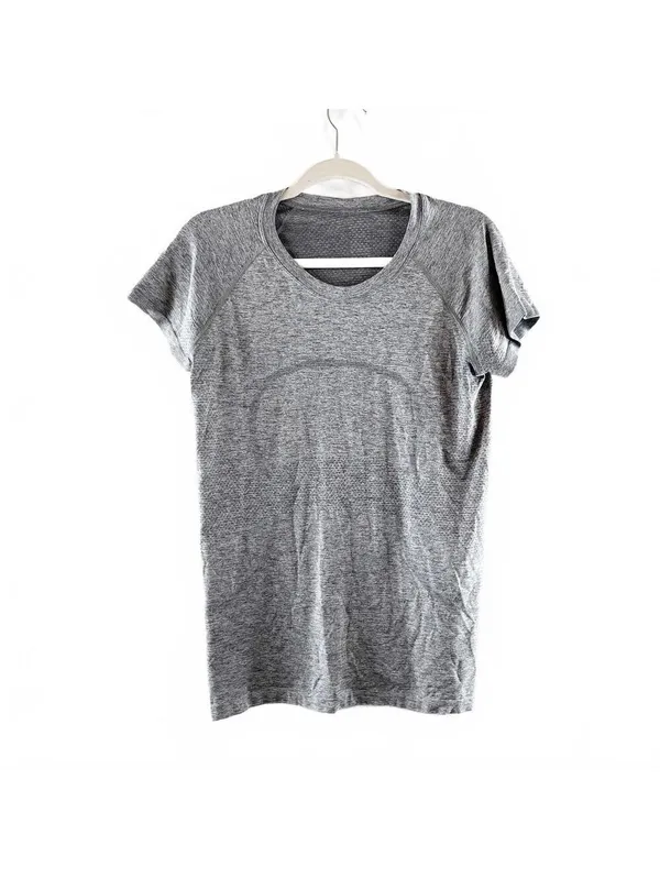 Lululemon Swiftly Tech Short-Sleeve Shirt Hip Length Heathered Gray Women's 10 - Image 2