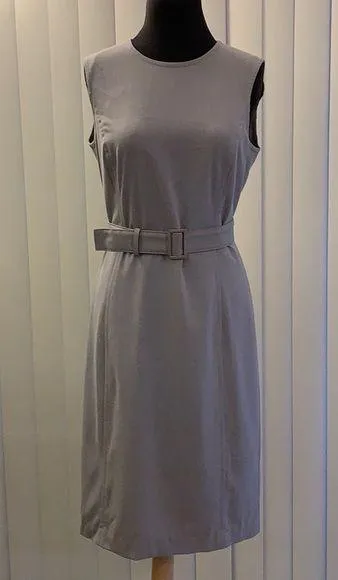 Calvin Klein gray sleeveless belted dress. - Image 6