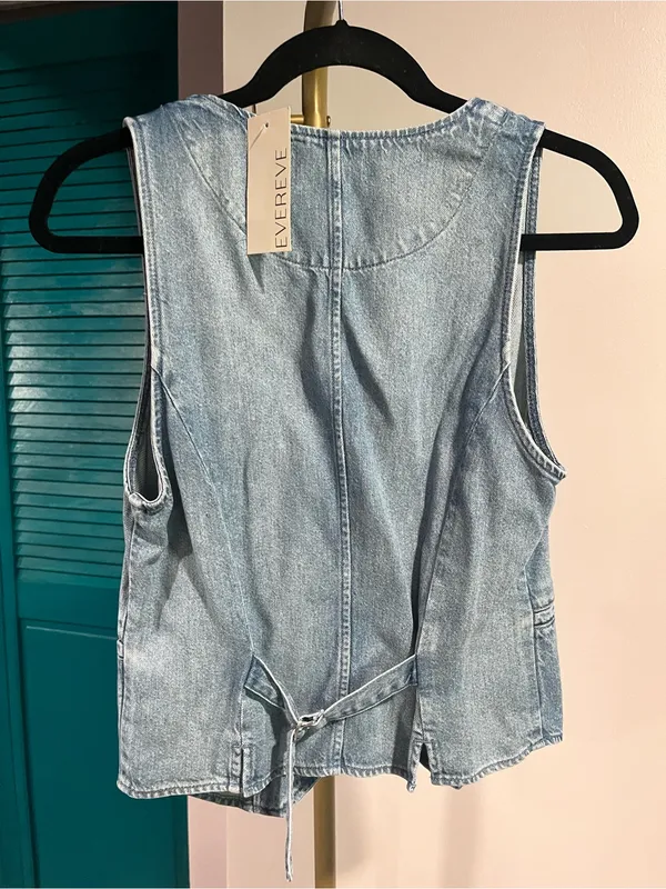 Cloth & Stone Denim Vest Size Small • NWT • Evereve - Image 4