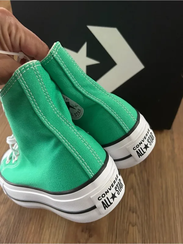 CONVERSE CTAS lift platform green lace up shoes sneakers women’s 7.5 new - Image 4