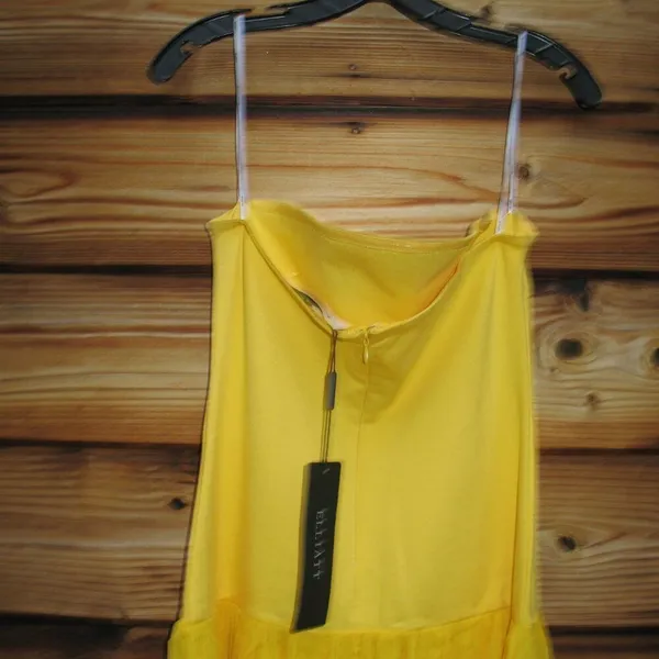 NWT Elliatt Yellow Strapless Gown Dress Size M - Image 11