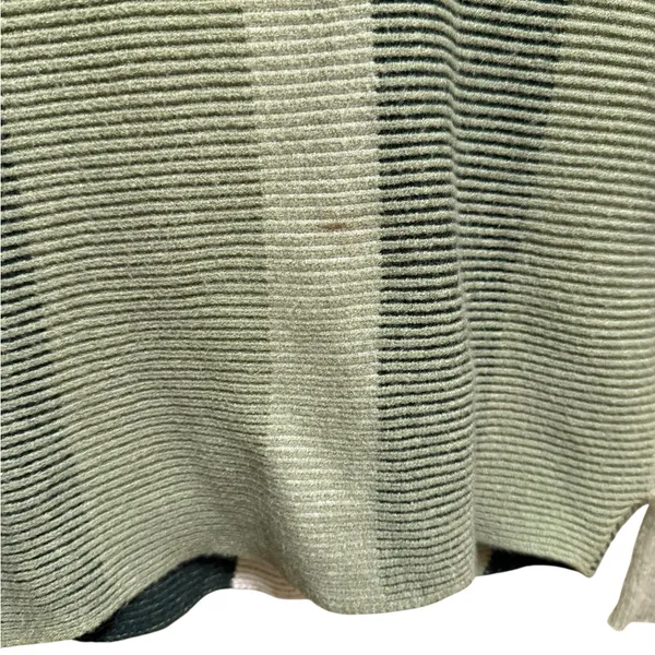 Philosophy Green Striped Drop Batwing Shoulder Viscose‎ Sweater Textured Sz M - Image 6
