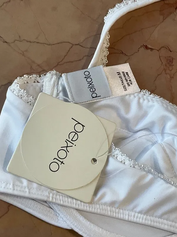 PEIXOTO Kallie Bikini Top in White Medium New Womens Swim - Image 8