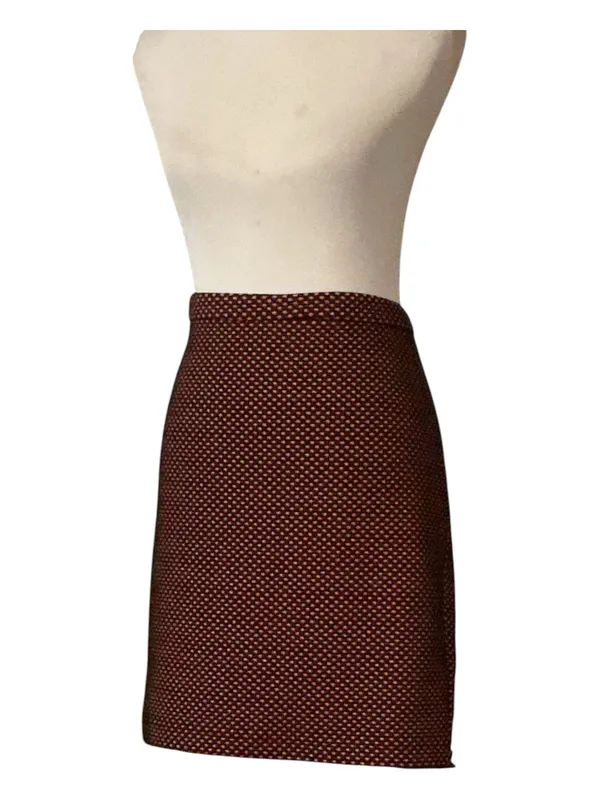 LOFT Pink & Black Polka Dot Mini Pencil Skirt - Size 10 - Image 2