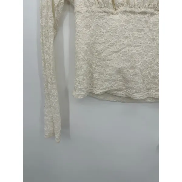 Y2K Lace Babydoll Top Fairy Whimsigoth Bratz Sheer Grunge Dainty Women Sz M‎ - Image 4