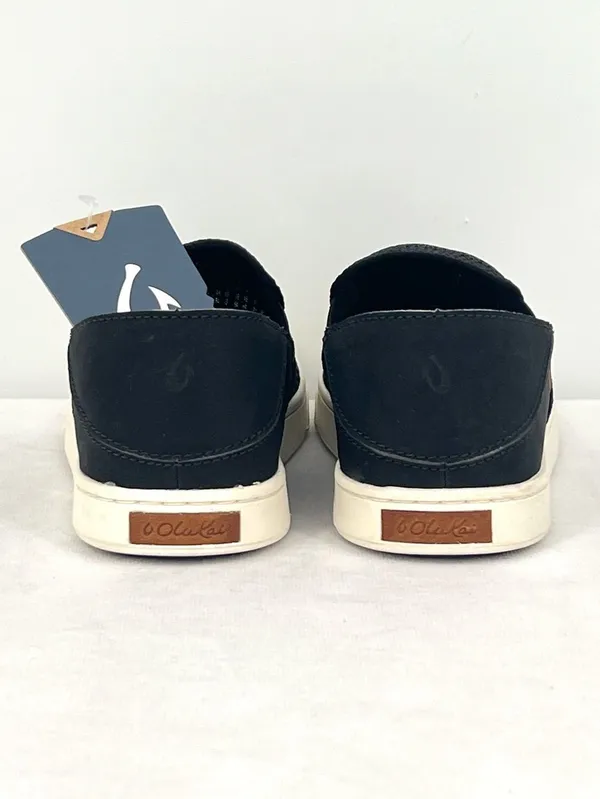 NWT OluKai Pehuea Black Mesh and Leather Drop-In Heel Slip On Sneakers Women's 7 - Image 8