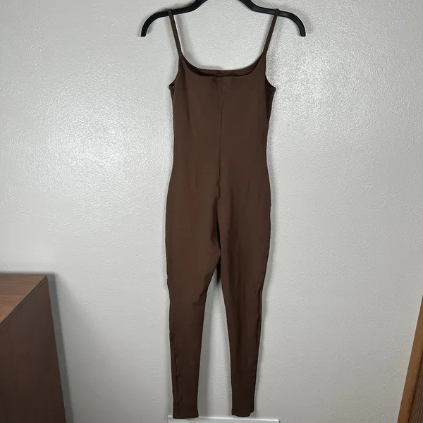 Bumpsuit Maternity Bodysuit The Kate Brown‎ Full Body Jumpsuit Unitard Sz Medium - Image 3