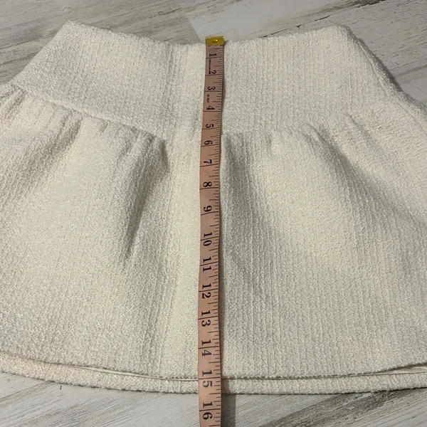Meshki Wool Blend Cyrus Gathered Boucle Ivory Mini Skirt Size XS NWT - Image 12