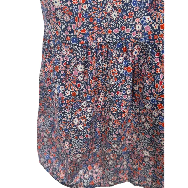 J.Crew Womens Liberty‎ Floral Mixed Print Tiered Ruffle Midi Dress Size Large - Image 11