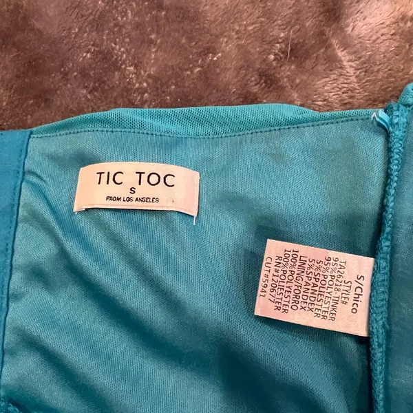 LIONESS Tic Toc Turquoise corset top - Image 3