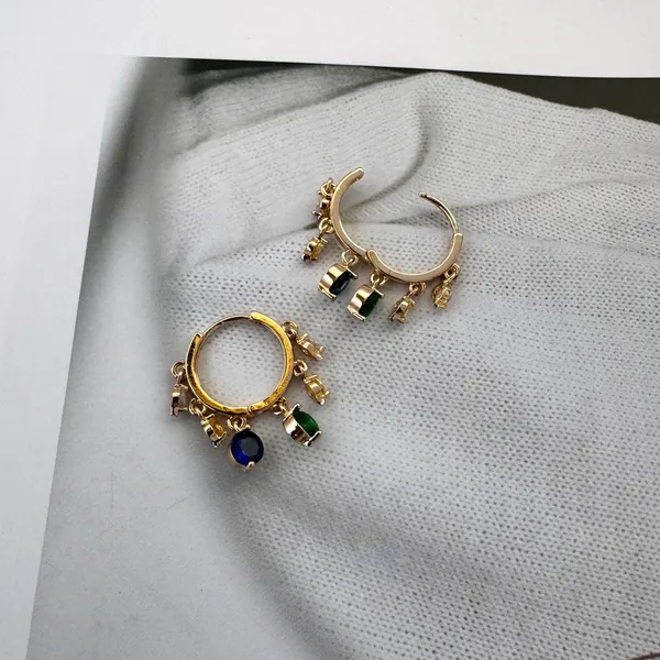 Tassel Gold Hoop Earrings for Women - Image 3