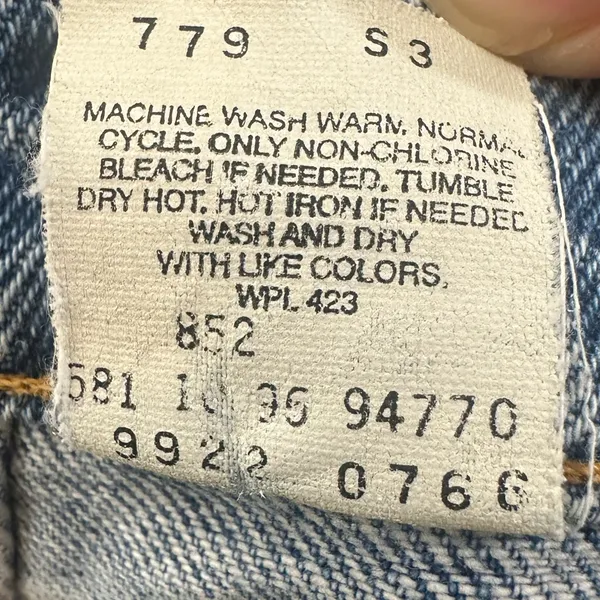 Levi’s Vintage Orange Tab 9922 Tapered Fit Tapered Leg Light Wash Size 18 - Image 12