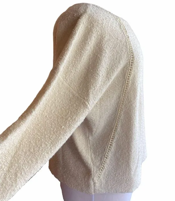 Anthropologie Valeria cream knit relaxed fit textured pullover sweater - Image 6