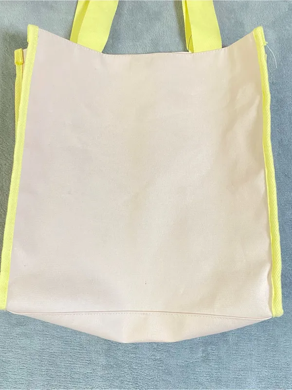 Marc Jacobs Fragrances‎ Pink and Yellow Canvas Tote Bag limited edition - Image 11