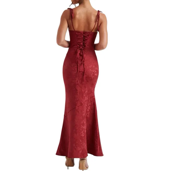 NWT Babyboo Whitney Maxi Corset Dress Red Size XL - Image 3