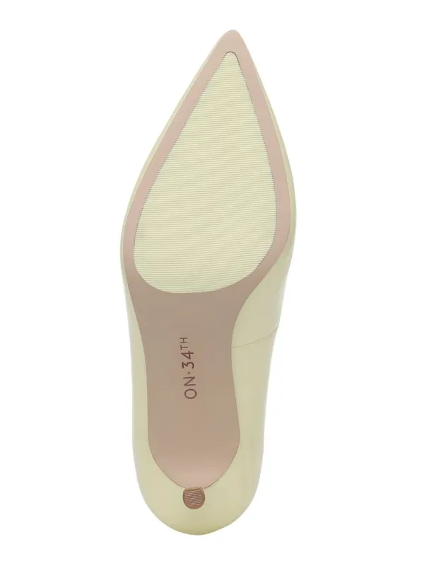 On 34th Womens Mariahh Pointed Closed Toe Stiletto Pump Heels Yellow 6.5M - Image 15