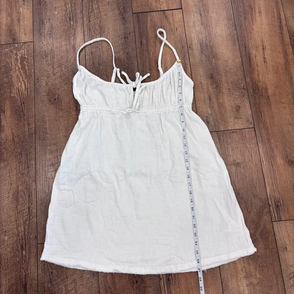 Aerie Cotton Lightweight Raw Hem White Women's Size Small Summer Dress Beach - Image 8