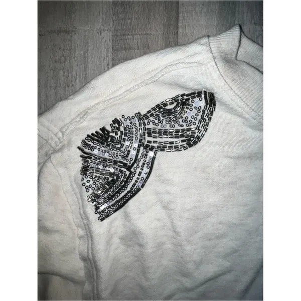 Jessica Simpson JS Khissa Crew Neck Pullover Sweatshirt Oatmeal Heather - Image 2