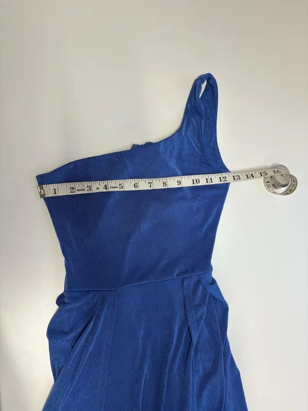 Lucy in the Sky - Blue One Shoulder Maxi Dress -Size XS‎ - NEW Without Tags. - Image 7