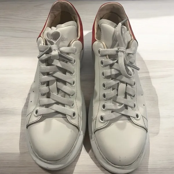 Alexander McQueen Platform Sneakers in White and Red Size 8 - Image 2