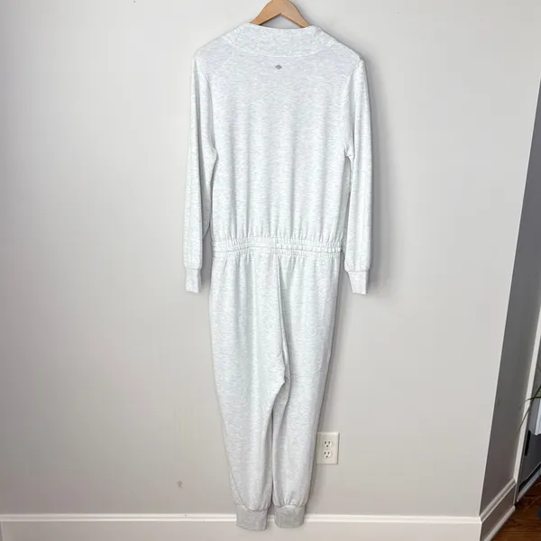 Calia by Carrie Underwood Soft Shawl Collar Jumpsuit Light Grey Heather‎ Large - Image 8
