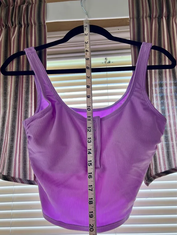 Lavender Ribbed Crop Top - Image 2