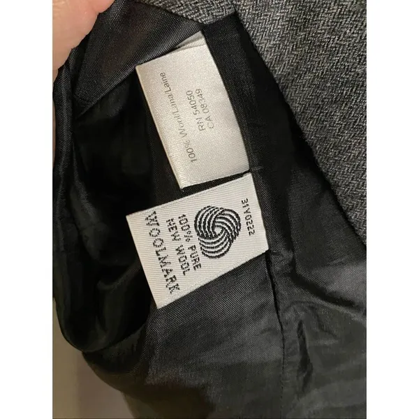 Jones New York Vintage Grey 3 Button Wool Blazer Size 10 - Image 4