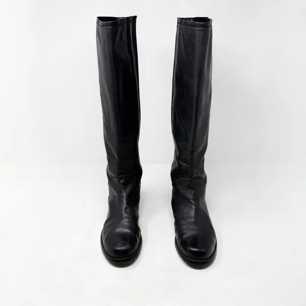 [Stuart Weitzman] Black Leather Accummulate Tall Knee High Riding Boots Size 7.5 - Image 9