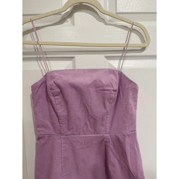Urban Outfitters‎ Corduroy Mini Dress Purple Spaghetti Strap Size 6 - Image 2