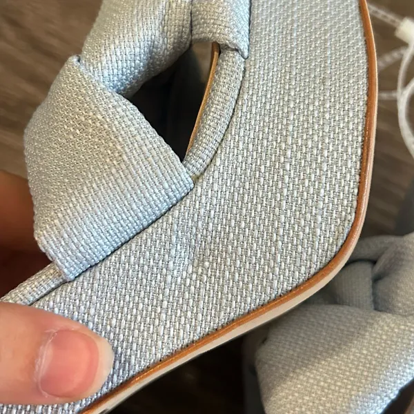 Antonio Melani Mya Linen Braided Platform Sandals in Light Blue - Image 6