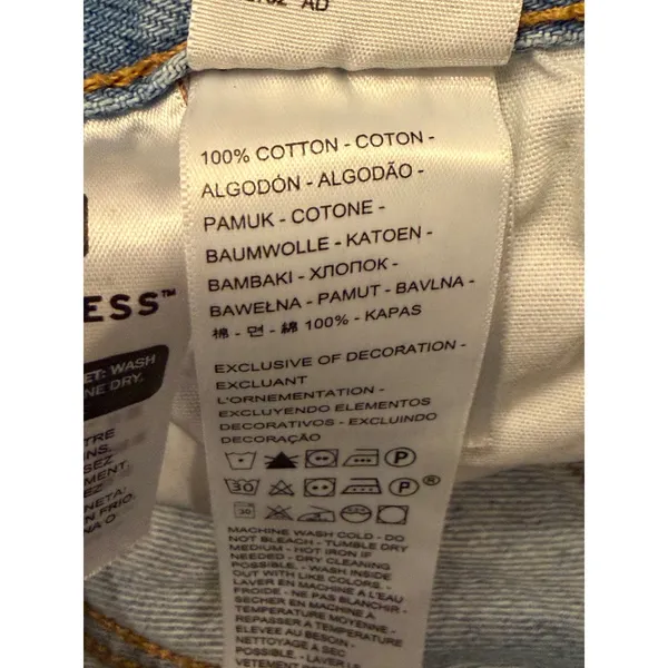 Levis 501 Original High Rise Distressed Denim Shorts‎ Light Wash W25 Booty Party - Image 3