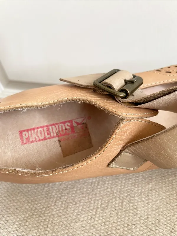 Pikolinos Leather Mary Jane Shoes Women Size 10 Made Spain - Image 7