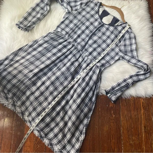 Paper Crane Navy Plaid Mini Dress NWT - Image 9