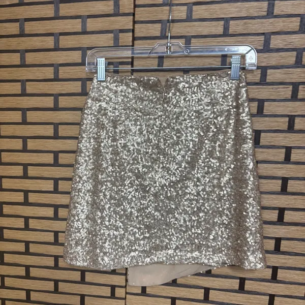 House Of Harlow Gold‎ Sequin Mini Skirt Size XS - Image 2