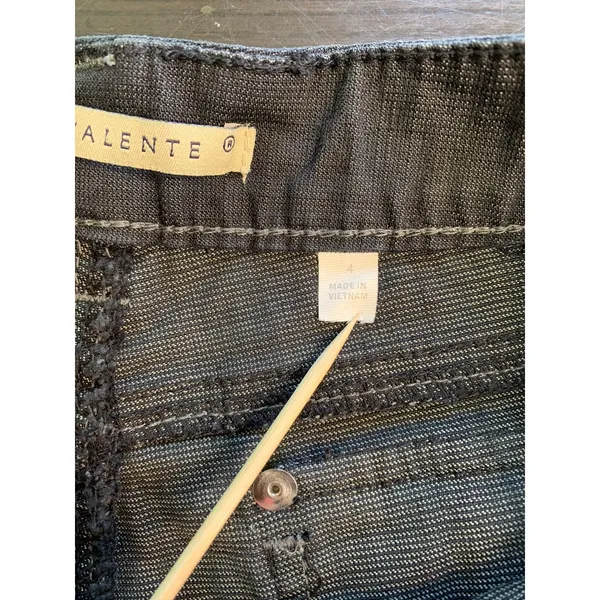 Sergio Valente Womens Wide Leg Denim Pants Charcoal Gray Sz 4 Minimalist Casual - Image 5