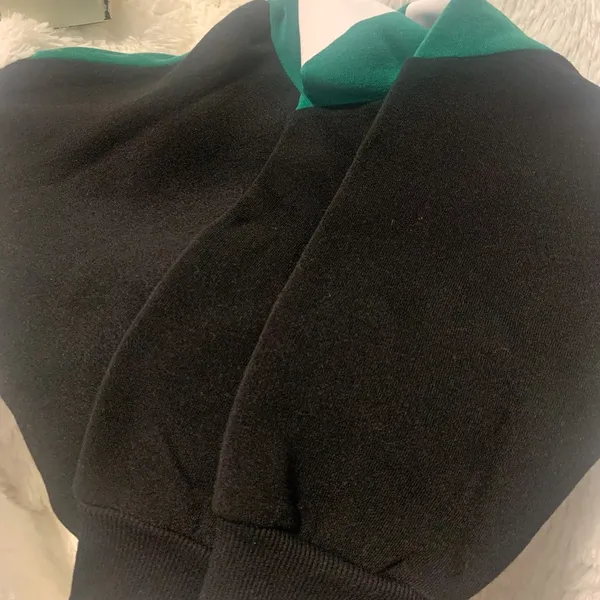 Women’s Cropped Hoodie Sweatshirt Green Size 1X - Image 7