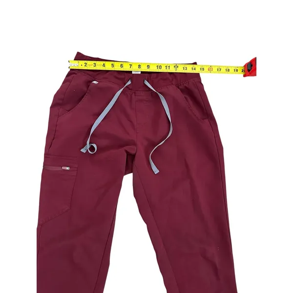 burgundy FIGS Zamora Jogger Scrub Pants small - Image 4