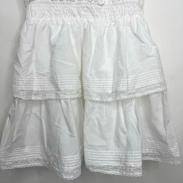 LoveShackFancy x Target Penelope White Ruffled Tiered Smocked Dress XS Cotton - Image 6
