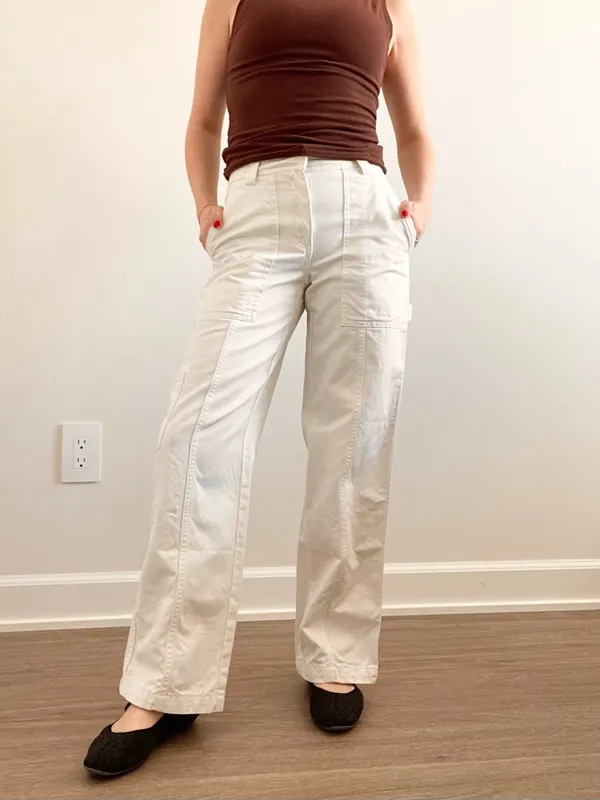 Aritzia Sunday Best High-Rise Utility Wide-Leg Pants in Off-White - Image 5