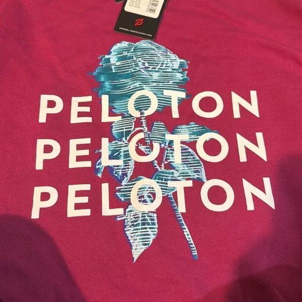 NWT Peloton Women Oversized Crewneck Long Sleeve‎ Logo Casual Sweatshirt Med - Image 4