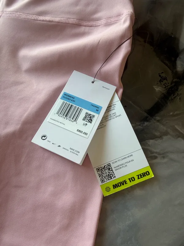 Women's Nike Dri-FIT High-Rise 7/8 Leggings, Size M, Pink, NWT - Image 3