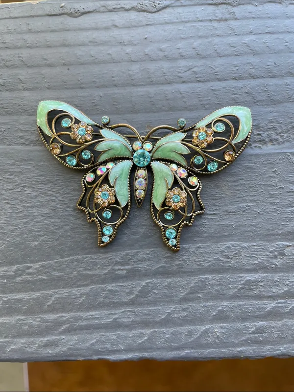 Vintage Nina Ricci for Avon Enamel Butterfly Brooch - Image 5