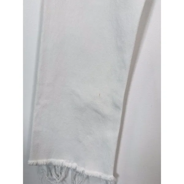 AGOLDE Womens Jeans White Riley High Rise Straight Crop Denim Button Fly Size 27 - Image 12