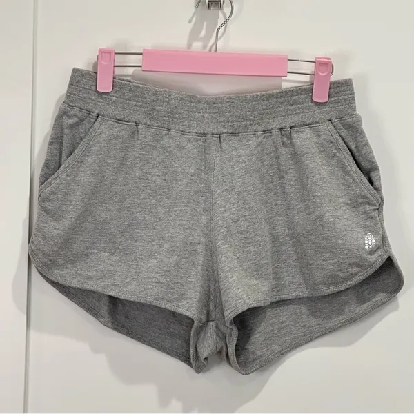 Free People Movement Sting Like A Bee Shorts Dolphin Hem Gray Medium Beachy - Image 4