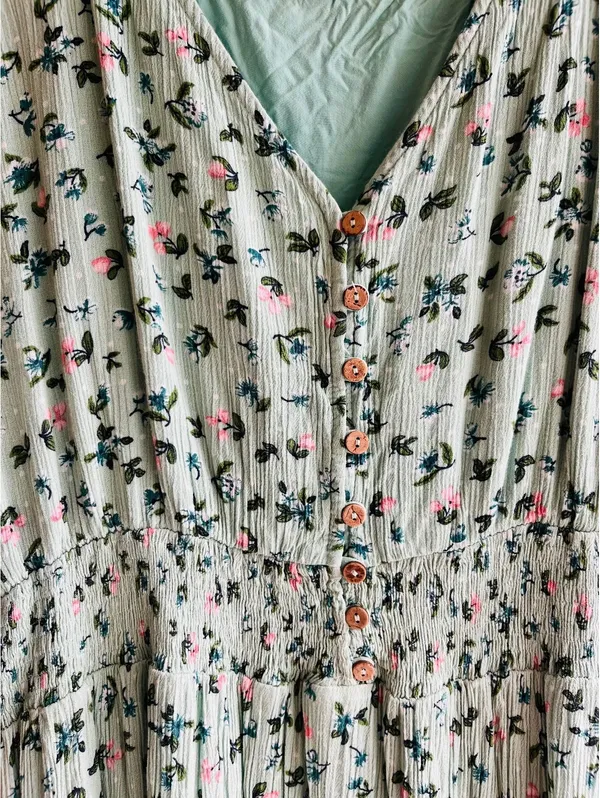 Reborn J Sunday Morning Dress Mint Floral Size 3X - Image 9
