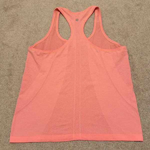 Lululemon Swiftly Tech Tank Top Size 12 Coral Orange - Image 5